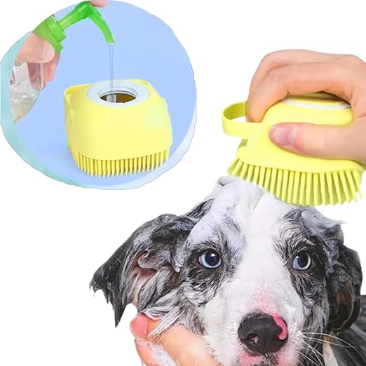 Dog Bath Brush for Grooming & Bathing - Ideal for Labrador, German Shepherd, Golden Retriever - Pablo Pet Paws | Purr-fect Paws Store